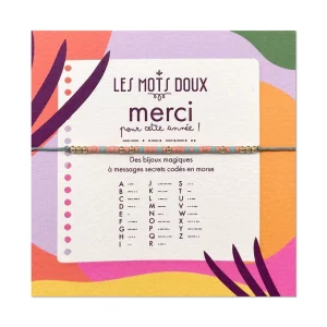 Bracelet Code Morse "Mot" : Merci pour cette année !
