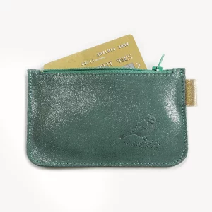 Porte monnaie pailleté - Vert Basilic