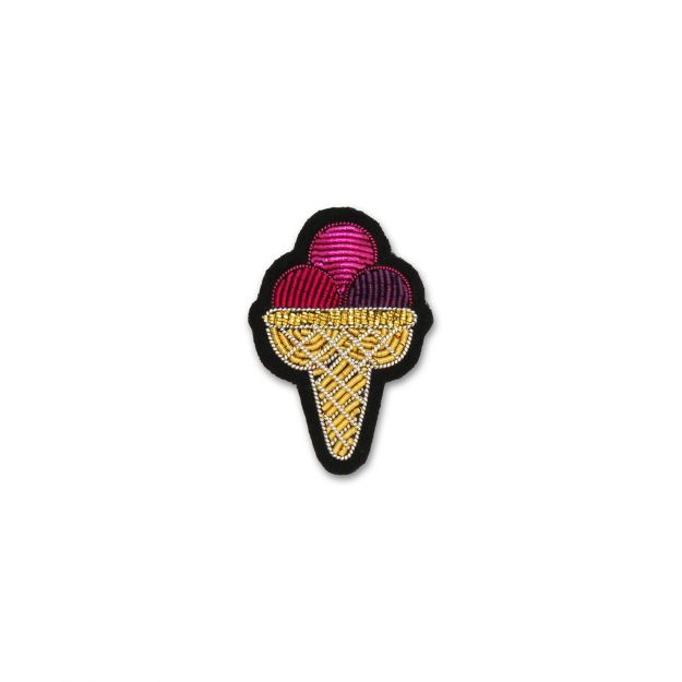 Broche brodée à la main - Glace Gourmande