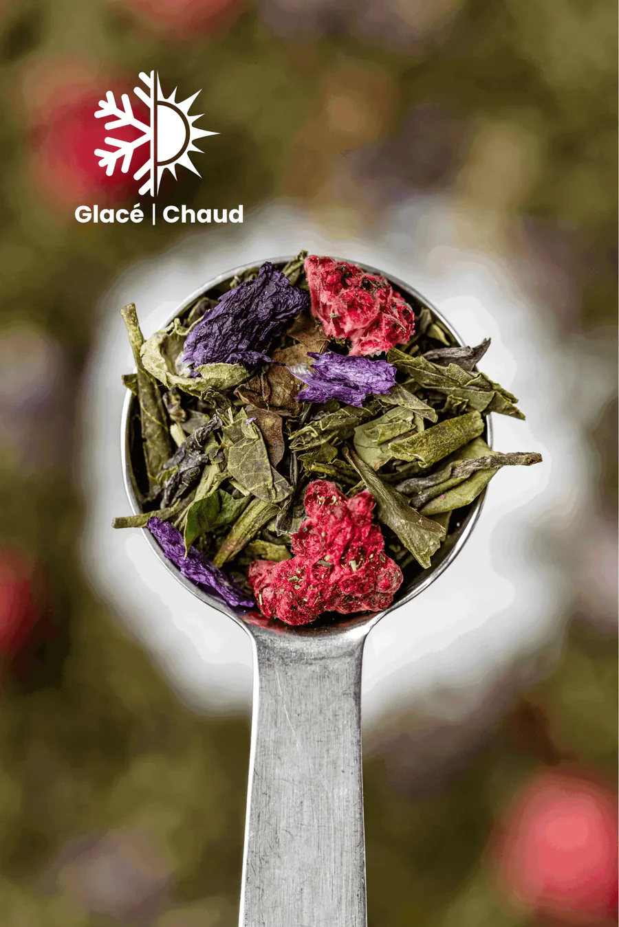 Thé vert bio - Violette Framboise (en vrac 100g) – Image 2
