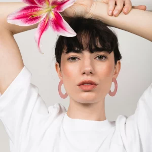 Boucles d'Oreilles Ginza - Rose pâle